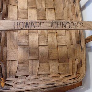 Rare Authentic Vintage Retro Howard Johnson’s (HOJOs) Collector Splint Basket